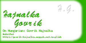 hajnalka govrik business card